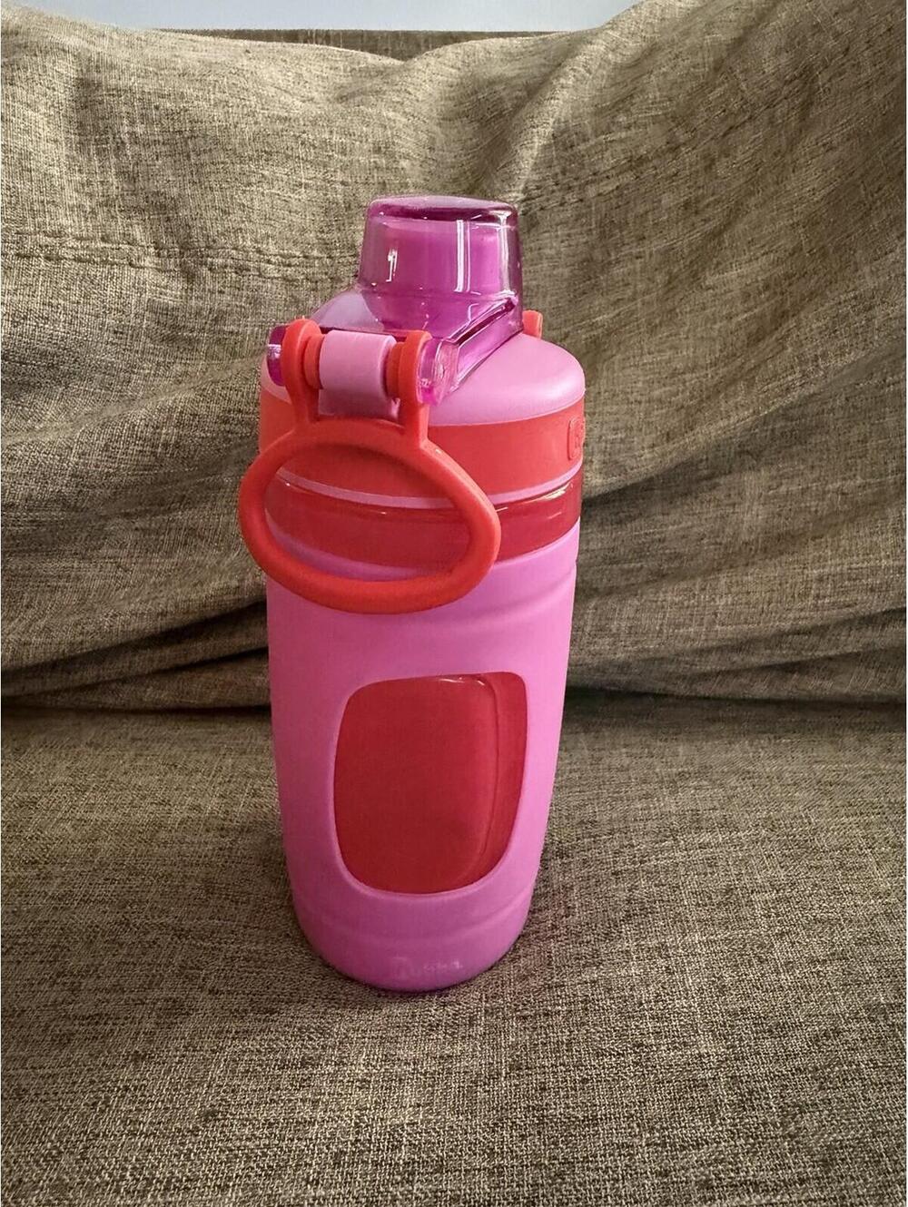 Bubba Flo Kids 16 oz Coral and Purple Plastic Water Bottle Wide Mouth